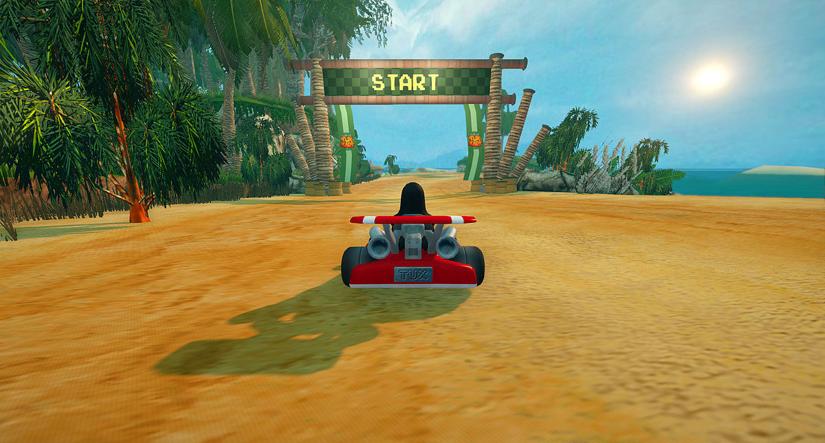 Screenshot of SuperTuxKart gameplay